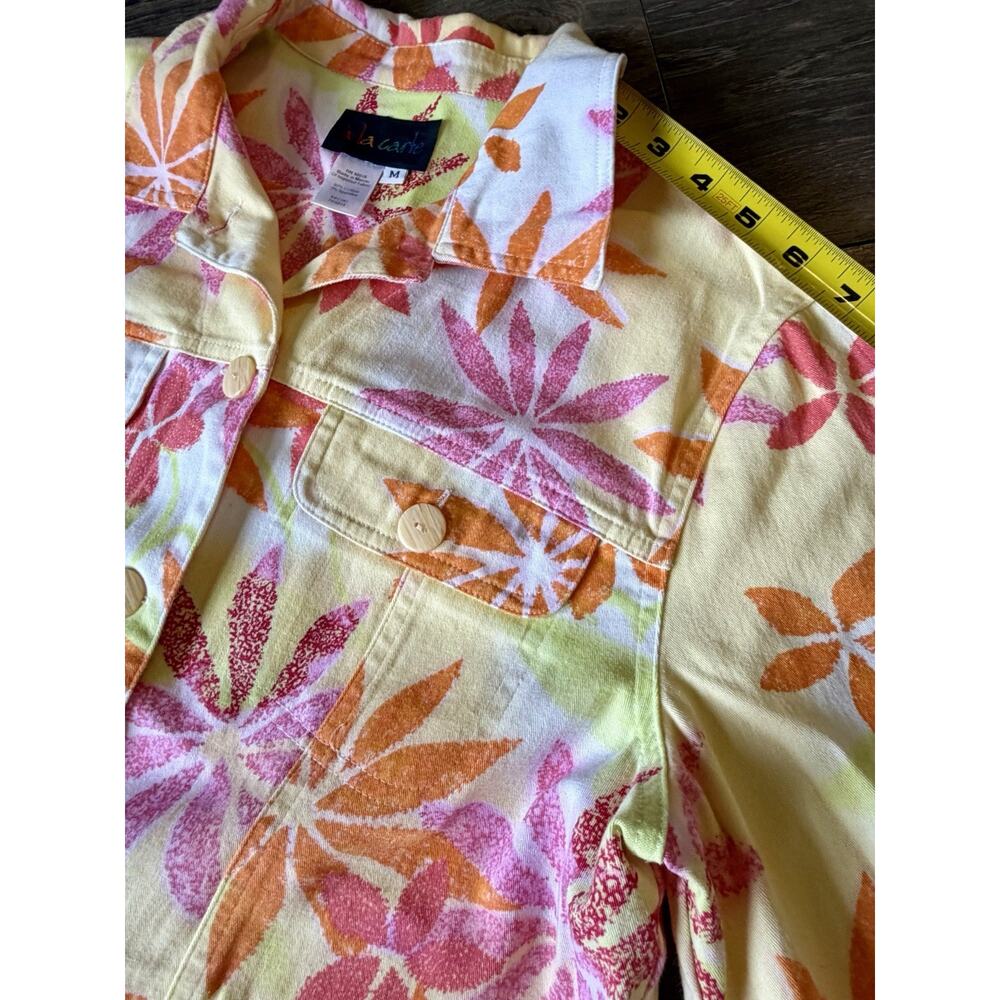 Y2k Ala Carte Floral Jacket Grandma Core Retro Mod Dopamine Momcore Size M View 4